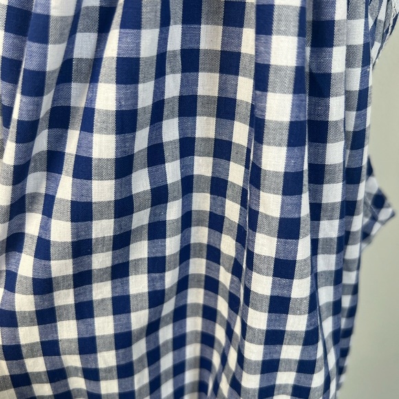 Égs by Élogues Blue Gingham Halter Cropped Jumpsuit Women's Size 1X - Picture 2 of 8